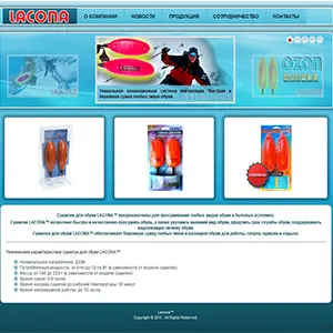 Promo site for shoe dryers Lacona™